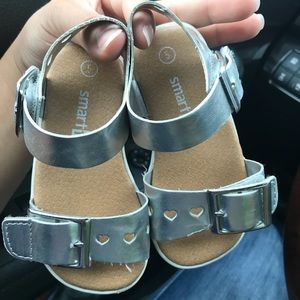 Smart fit silver sandals baby girl sandals 5